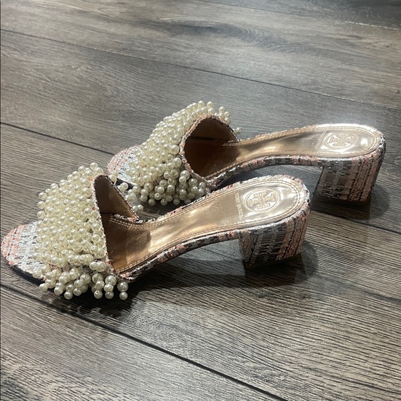 Tory Burch Pearl Embellished Mules - Picture 2 of 5